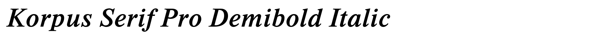 Korpus Serif Pro Demibold Italic image